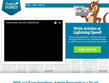Tablet Screenshot of contentferret.com